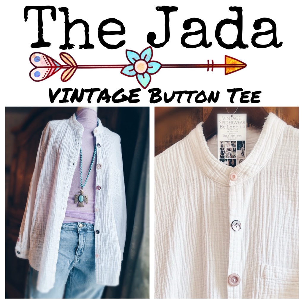 Button Down Gauze Vintage Buttons